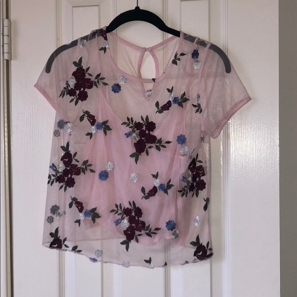 Light pink floral top